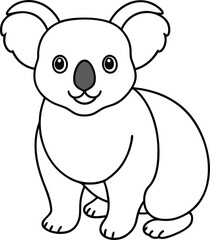 Obraz premium Koala Line Art
