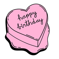 Pink Retro Birthday cake