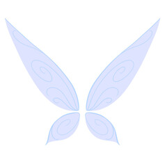 blue transparent fairy wings