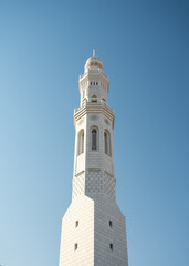 The Mohammed Al Ameen Mosque in Muscat, Oman, is an impressive architectural structure known for its grandeur and intricate Islamic design.