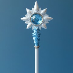 Magical Scepter with Shimmering Blue Crystal