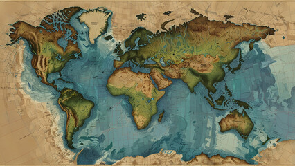 Naklejka premium map of the terrain. Trails, contours, and a geographic relief image grid maps of topographic contour lines vector artwork, texture for cartography