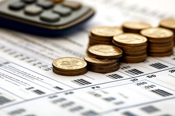 Business growth report with financial data