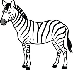Fototapeta premium Zebra Line Art