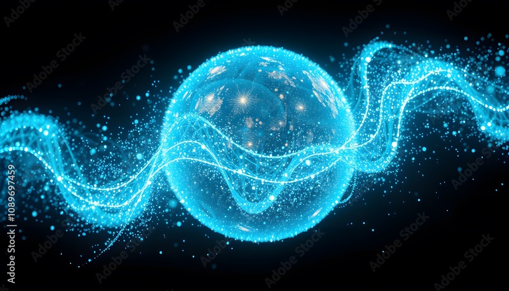Poster A Vigorously Transforming Planet Dissolving into Particles with Glowing Effects: A Stunning Visual Representation