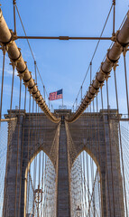 Obraz premium New York Brooklyn Bridge closeup