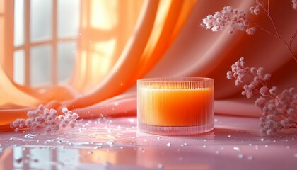 Golden Hour Glow, romantic and dreamy background inspired by the golden hour, with soft orange and pink hues blending into a warm gradient. 