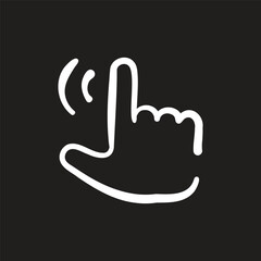 single marketing icon illustration with white marker drawing style