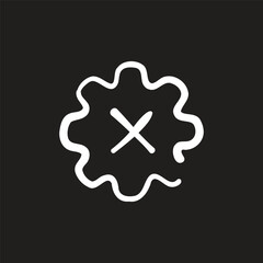 single marketing icon illustration with white marker drawing style