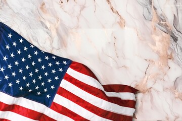 Part of the USA  American flag on desk background