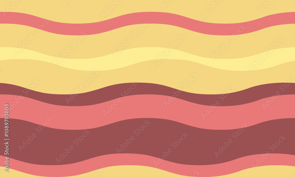 Poster abstract background with wavy stripes in vibrant colors, creating a rippled, liquid effect. smooth c