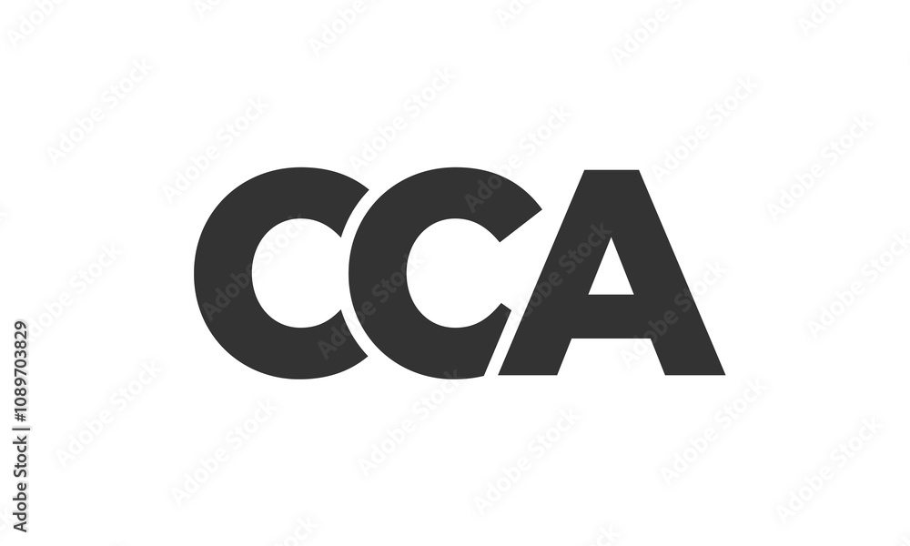 Fototapete cca logo design template with strong and modern bold text. initial based vector logotype featuring s