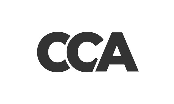 CCA logo design template with strong and modern bold text. Initial based vector logotype featuring simple and minimal typography. Trendy company identity.