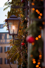 christmas lantern in the park