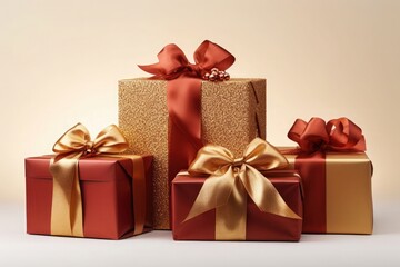 Fototapeta premium Gift boxes on a white background