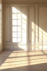 Fototapeta premium Large Empty Room with Windows