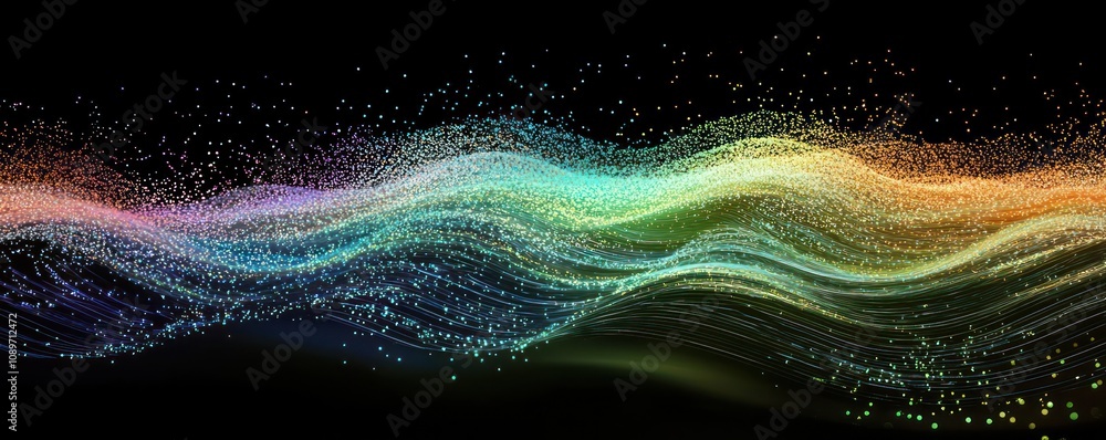 Canvas Prints glowing particles in motion: digital art representation