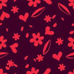 Fototapeta premium Seamless floral pattern. Digital textile design.