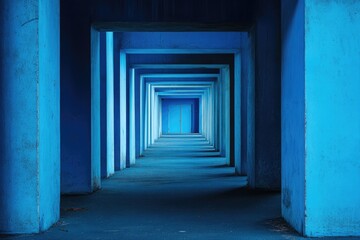 Fototapeta premium Symbolic Blue Doors: An Abstract Representation of Opportunity and Success for Your Future