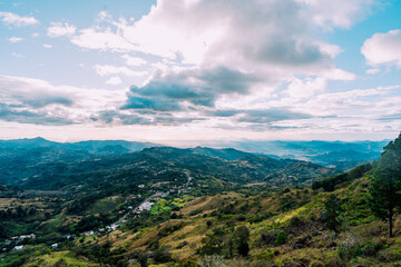 panoramic view from the top of the mountains