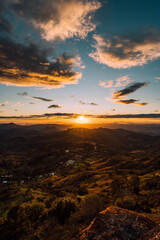 sunset in the mountains