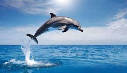 A Dolphin jumping out of the water