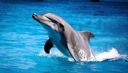 Naklejka premium A Dolphin jumping out of the water