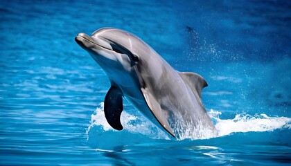 A Dolphin jumping out of the water