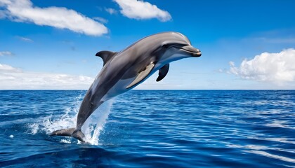 Fototapeta premium A Dolphin jumping out of the water