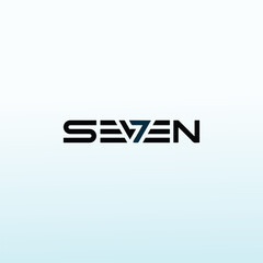 word seven vector logo design
