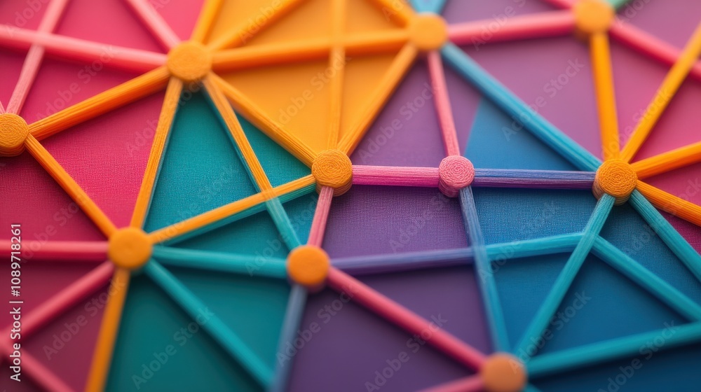 Poster analytics for seo keywords concept. colorful abstract network composition