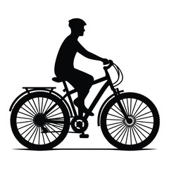 Obraz premium silhouette of a person riding a bicycle