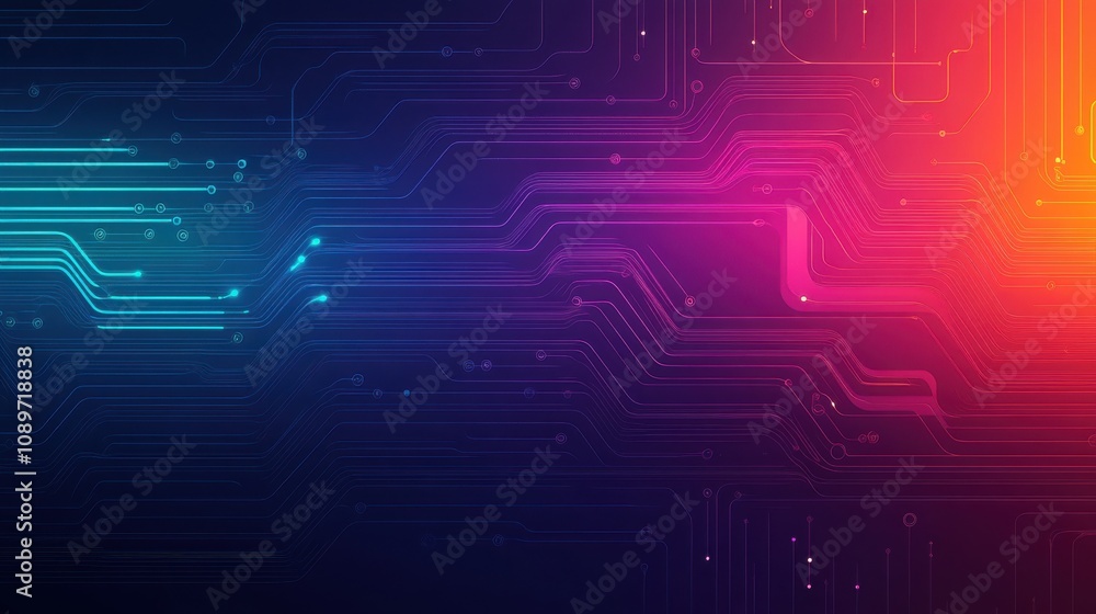 Poster analytics for seo keywords concept. futuristic abstract circuit design background
