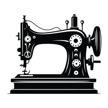 recommend clip art: sewing machine isolated on white