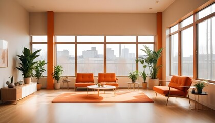 Fototapeta premium Photo interior modern design room 3d illustration 