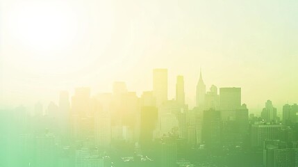 Fototapeta premium Green City Skyline Urban Landscape Eco Friendly Cityscape