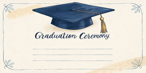 A graduation invitation template