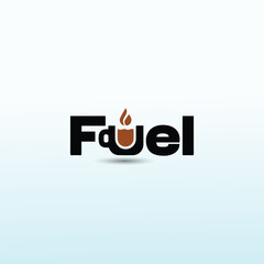 fuel coffee shop logo design idea