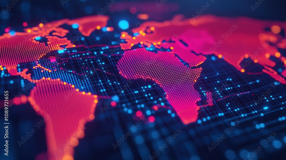 Poster stock market and fossil energy. interactive global data visualization concept