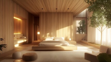 Beautiful Colored Mockup Bedroom Interior Blank Poster Decoration Art Background Image, generative AI