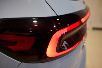 Fototapeta premium Closeup of a cars automotive tail brake light