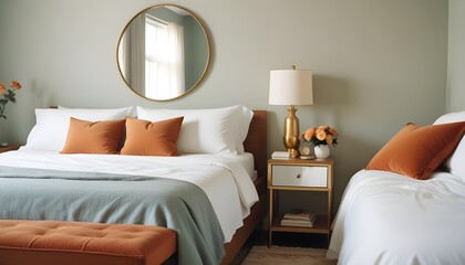 Photo interior modern design room 3d illustration
