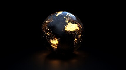 A glowing globe on a dark background symbolizing global business connections