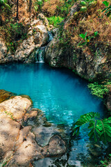 river stream and waterfall