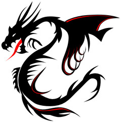 Dragon tribal tatouage tattoo dessin