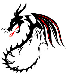 Dragon tribal tatouage tattoo dessin