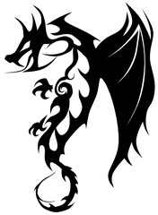 Dragon tribal tatouage tattoo dessin