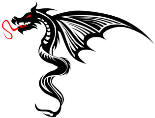 Dragon tribal tatouage tattoo dessin