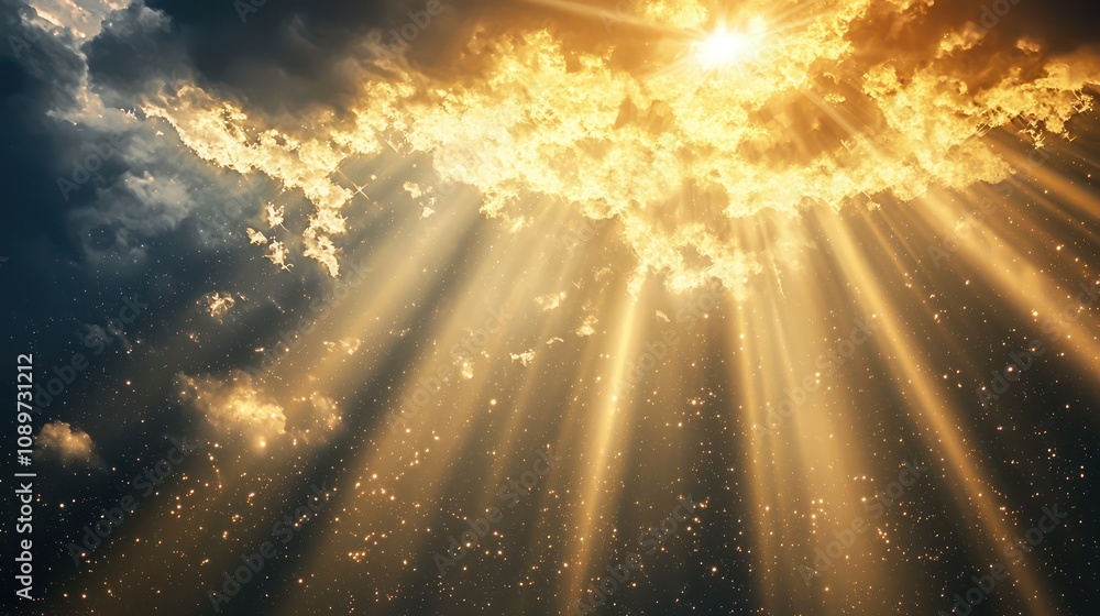 Canvas Prints light rays in the cosmos, illuminating the universe