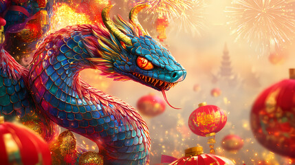 Fototapeta premium chinese dragon statue